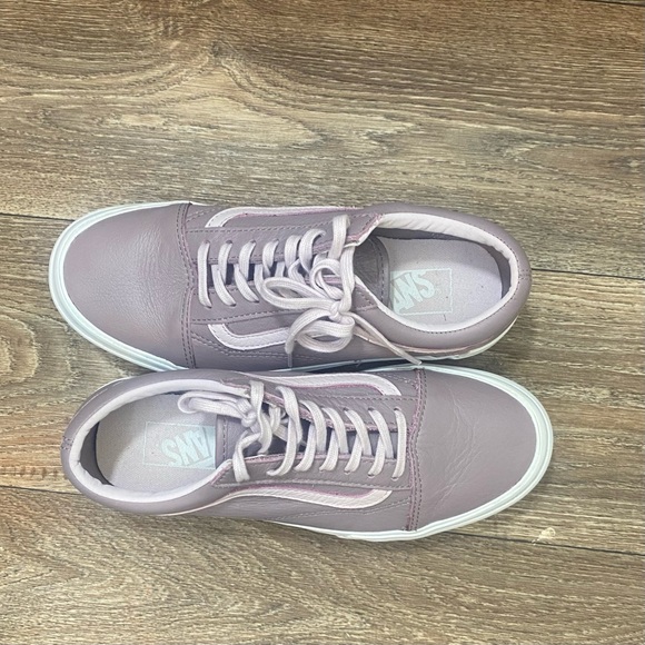 Vans Old Skool Stacked Tumbled Platform Leather Purple Sneaker Unisex M 6 W 7.5 - Picture 6 of 9
